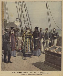 Le baptême du Strela, le yacht du Grand-Duc Alexis de Russie